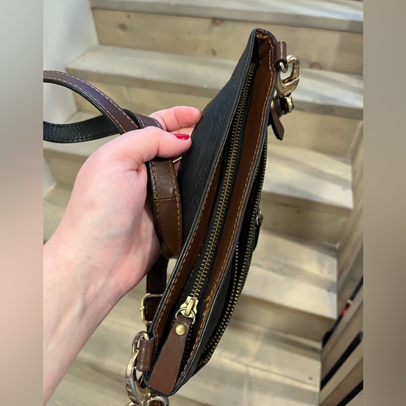 Vintage Two-Tone Leather Crossbody Purse - Picture 11 of 11